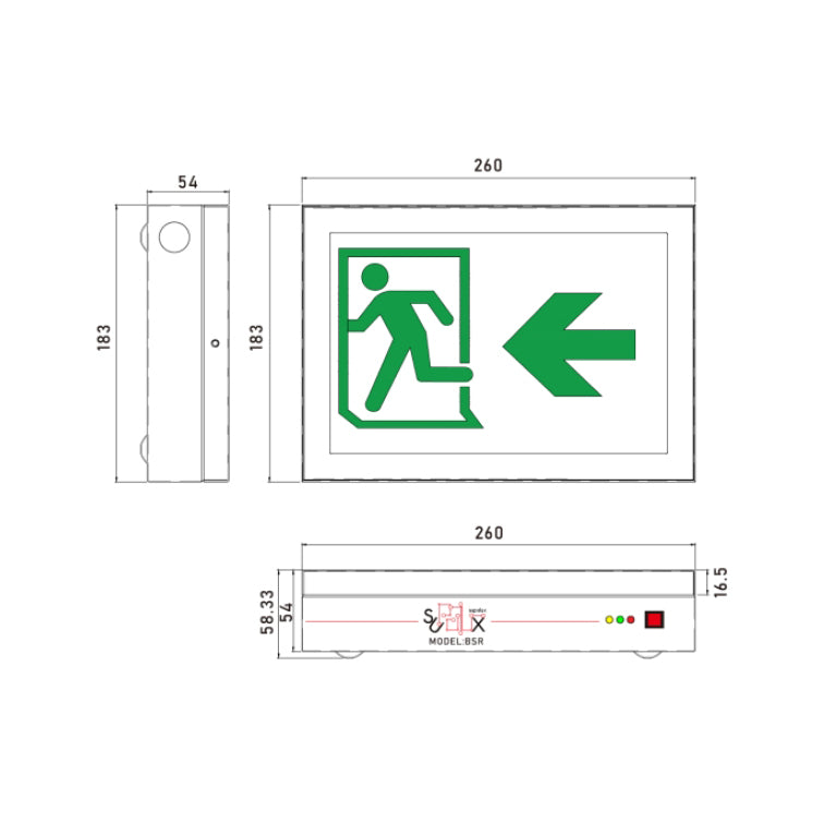 明裝式水晶吊牌LED方向出路燈箱