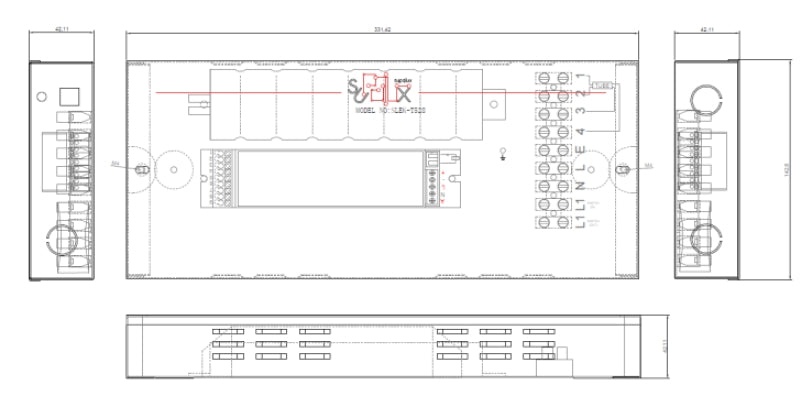 外置式緊急後傋照明組件（供T5管使用）