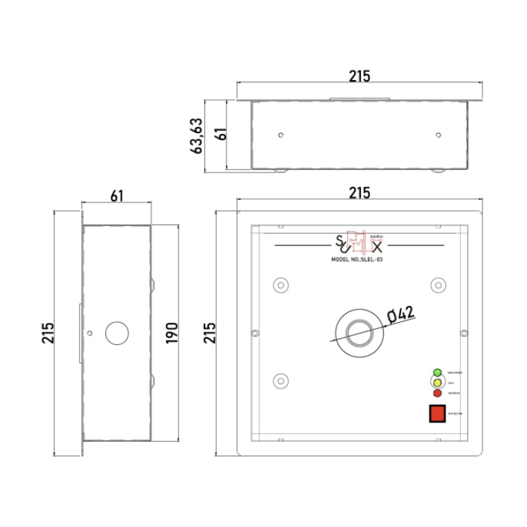 天花式單頭LED (1x5W)緊急照明燈