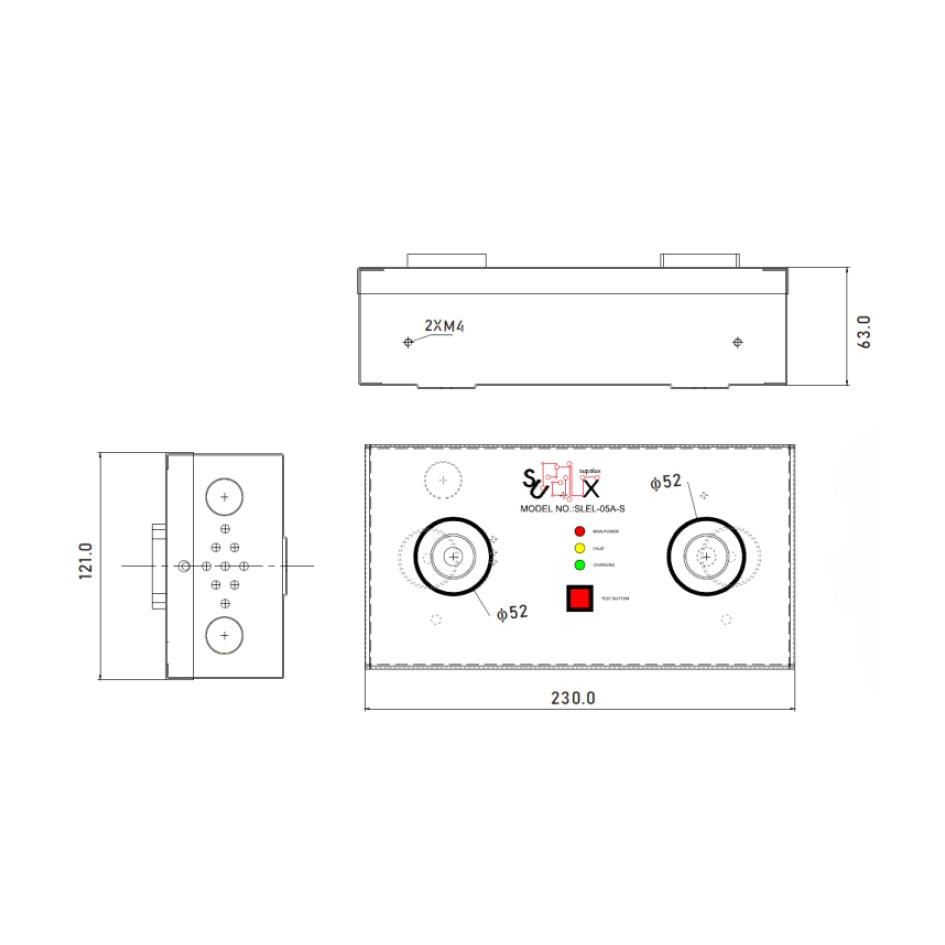 明裝式雙頭LED (2x1W)緊急照明燈