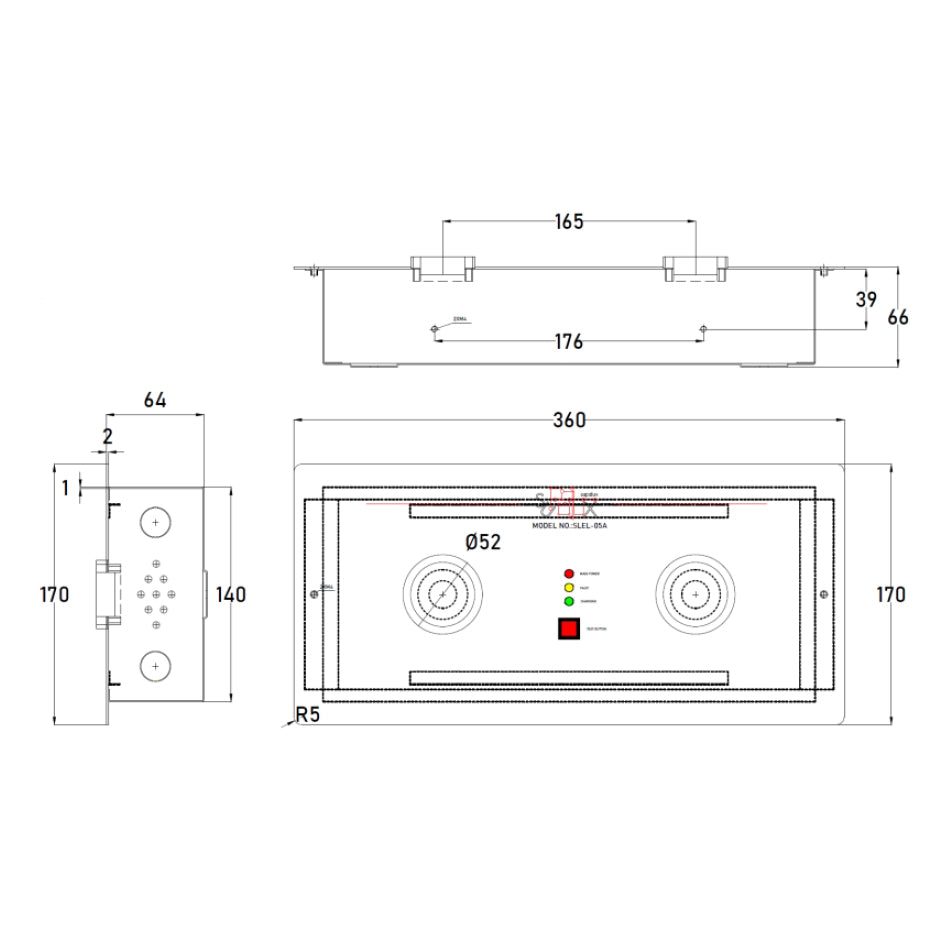天花式雙頭LED (2x1W)緊急照明燈