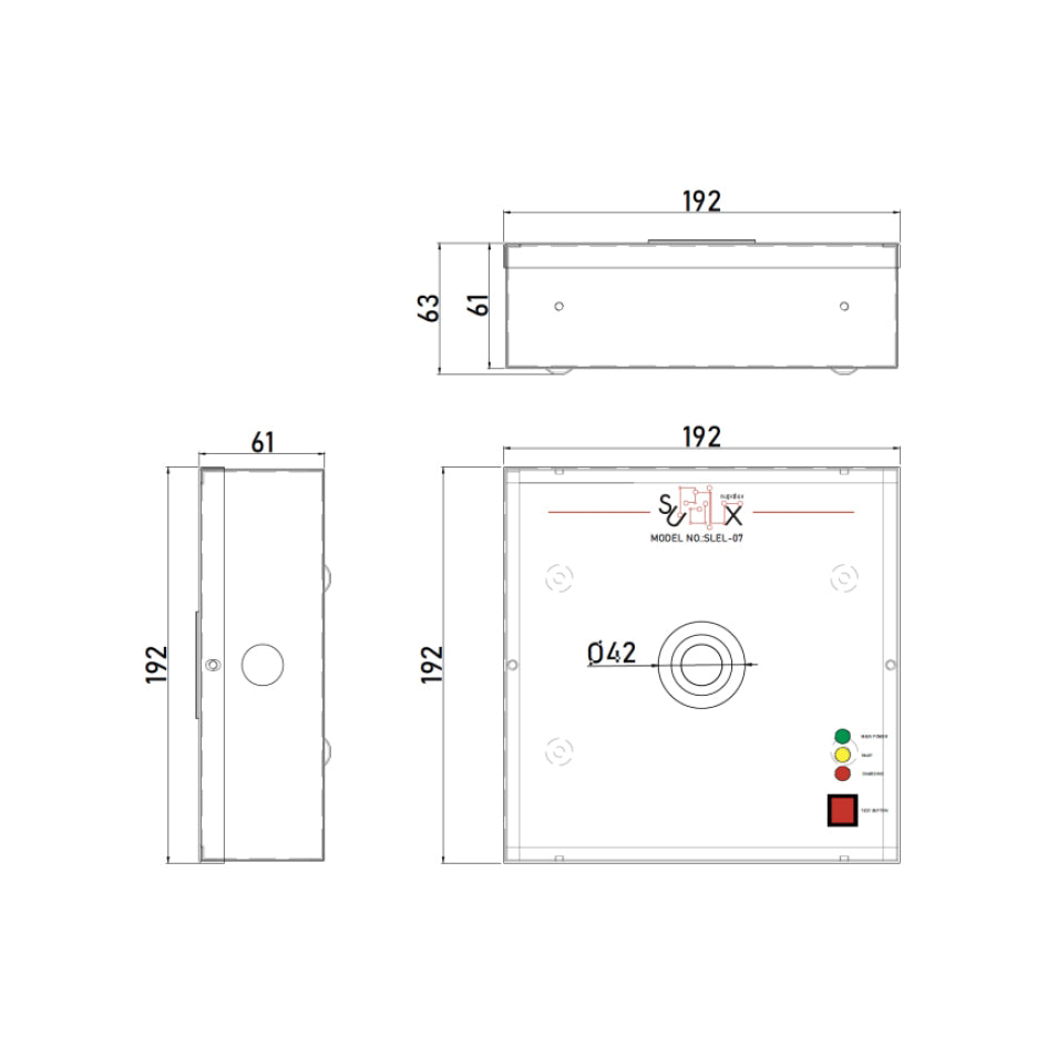 明裝式單頭LED (1x3W) 緊急照明燈 (5W)